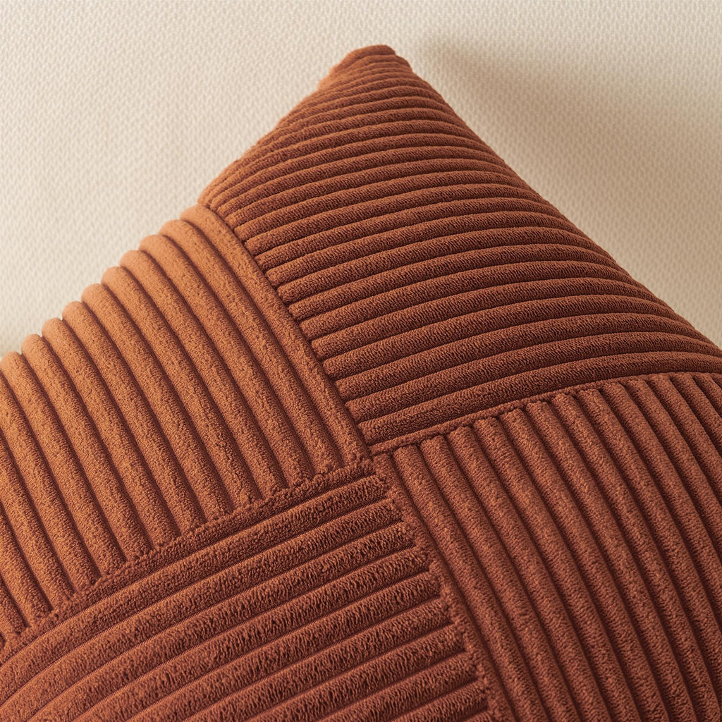 Set of 2 Decorative Terracotta Throw Pillow Covers 26x26 Inch for Couch Sofa Bed, Rustic Farmhouse Boho Home Decor