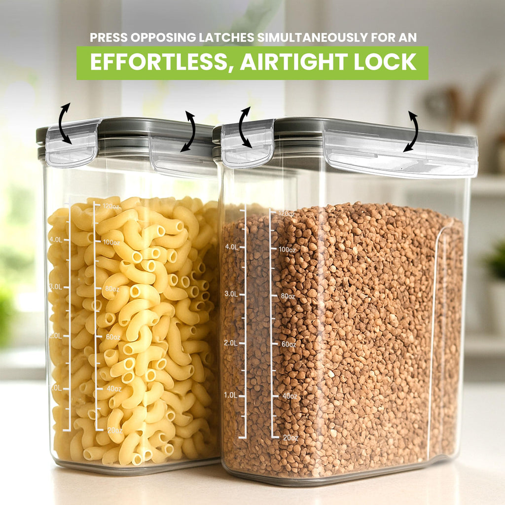 Cereal Containers Storage Set with Lids, 4 Pack, 4L (135 Oz)