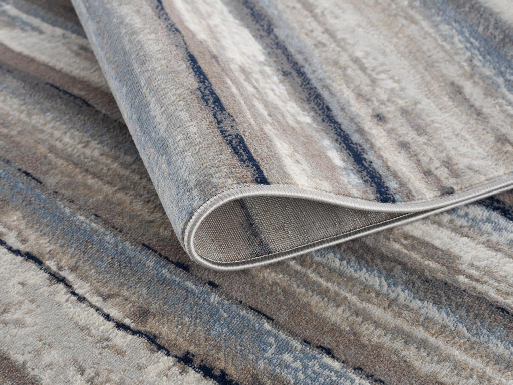 Havana 2' x 8' (2'3" X 8') Scandinavian Indoor Runner Rug, Contemporary, Blue Brown - Entryway, Hallway, Bathroom