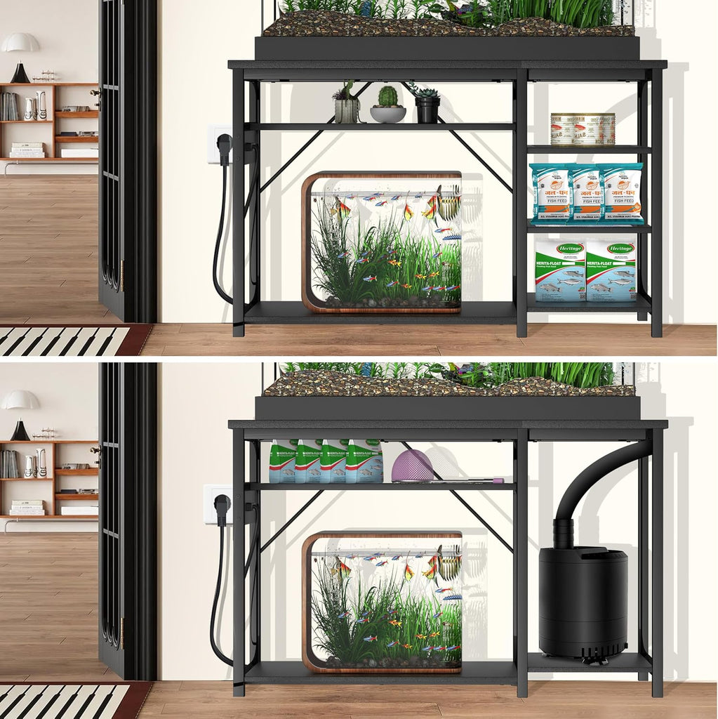 40-50 Gallon Fish Tank Stand With Power Outlets for Aquarium Stand