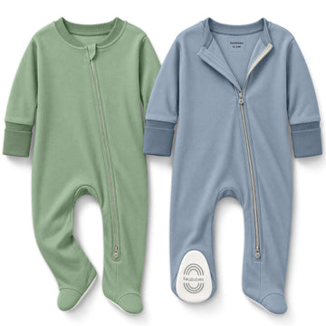 2pk Baby Pajamas Footie, Baby Sleepers, Pajamas (Slate, )