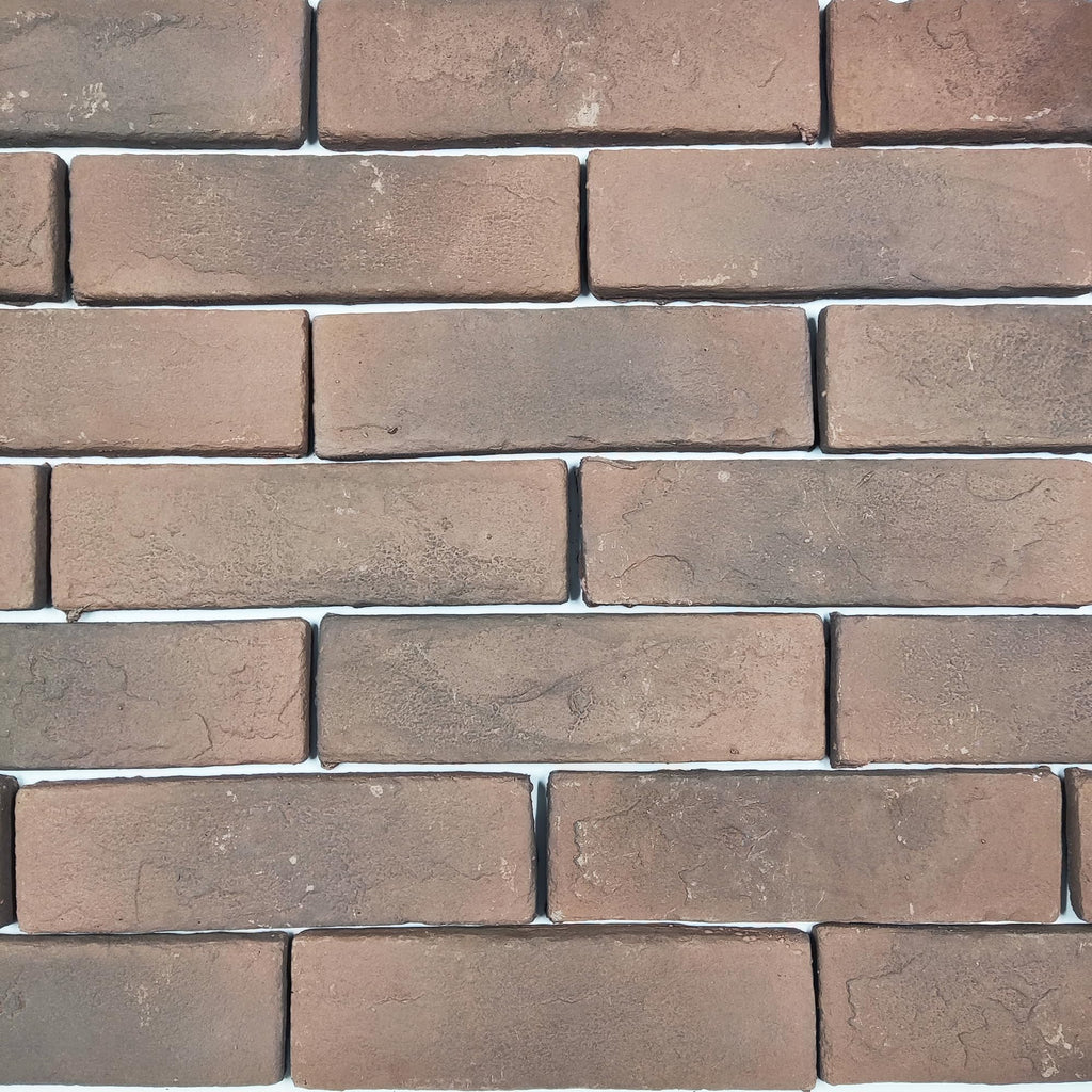 20 Pcs Brown Thin Wall Brick Veneers, 2.4in x 7.9in Backsplash, Fireplace, Living Room, Interior and Exterior Wall