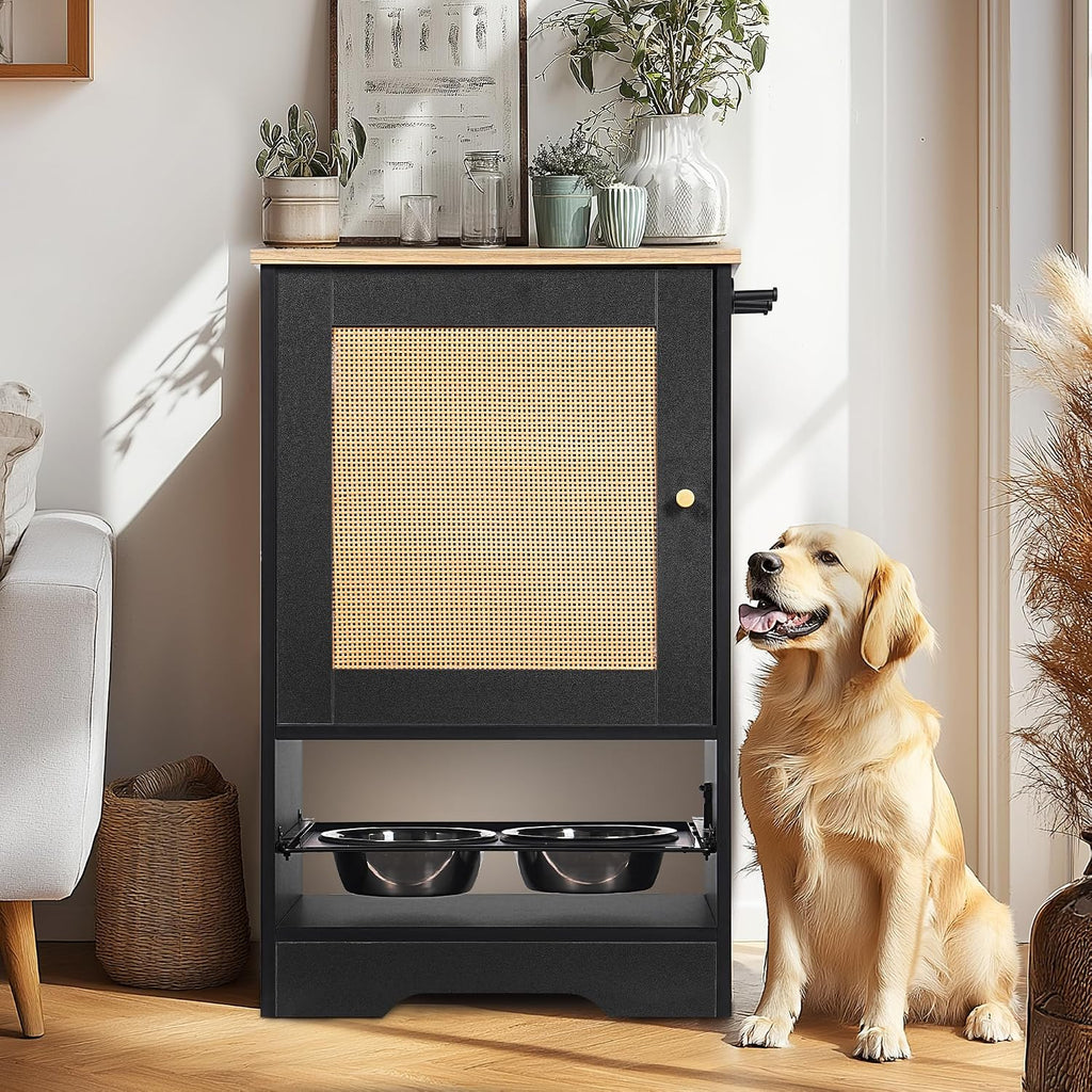 Pet Feeder Station Dog Feeding Station Dog Food Toy Storage Cabinet