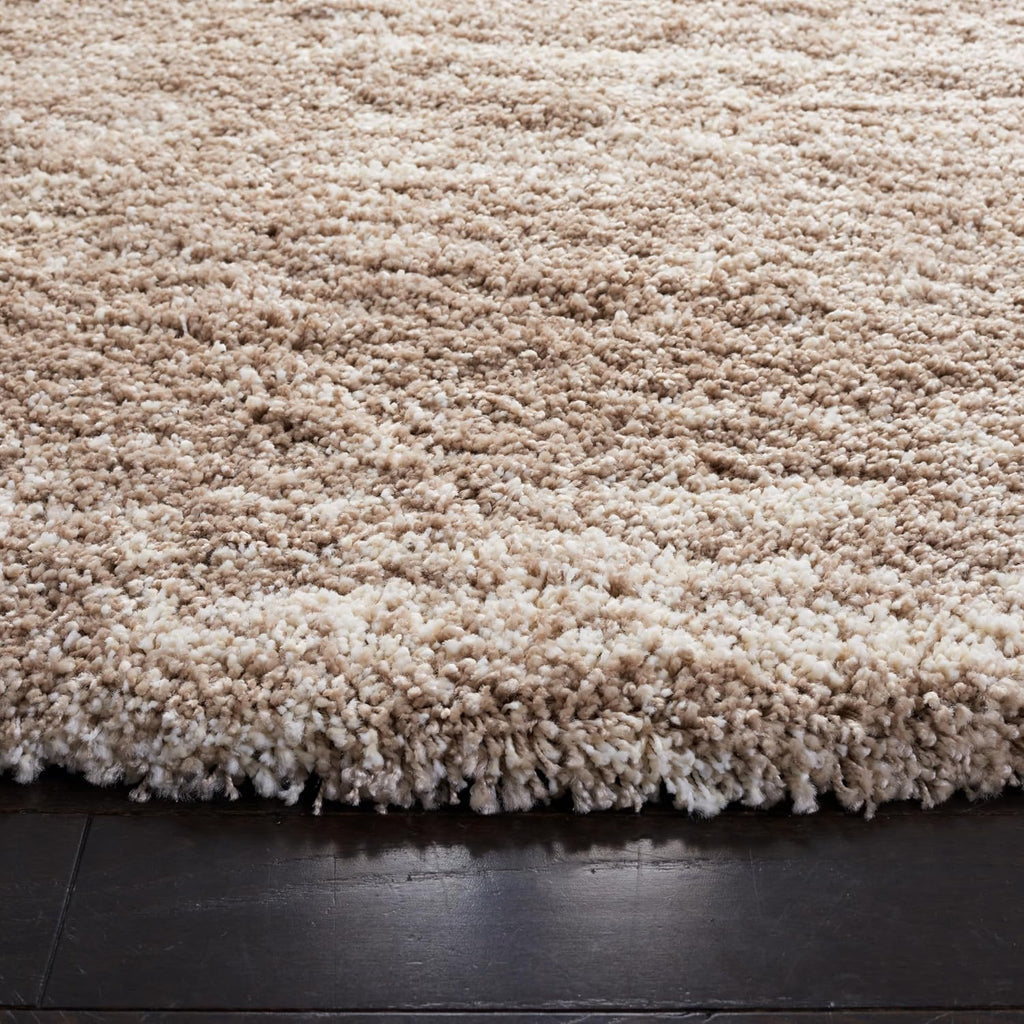 Hudson Shag Square Rug 7', Plush Ivory & Beige SGH204A