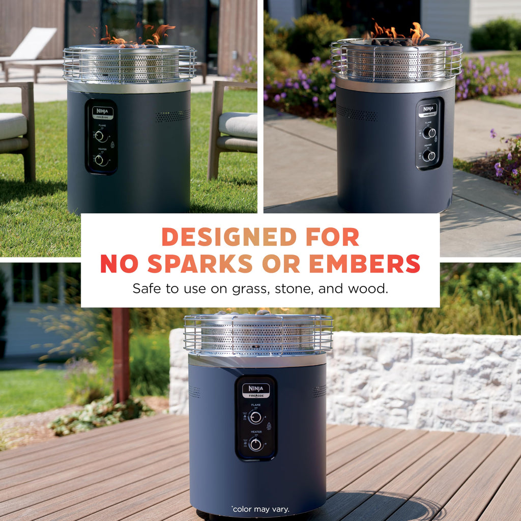 Fireside360 Fire Pit/Heater, 80, 000 BTU, 3 Modes, Push Start, Stone