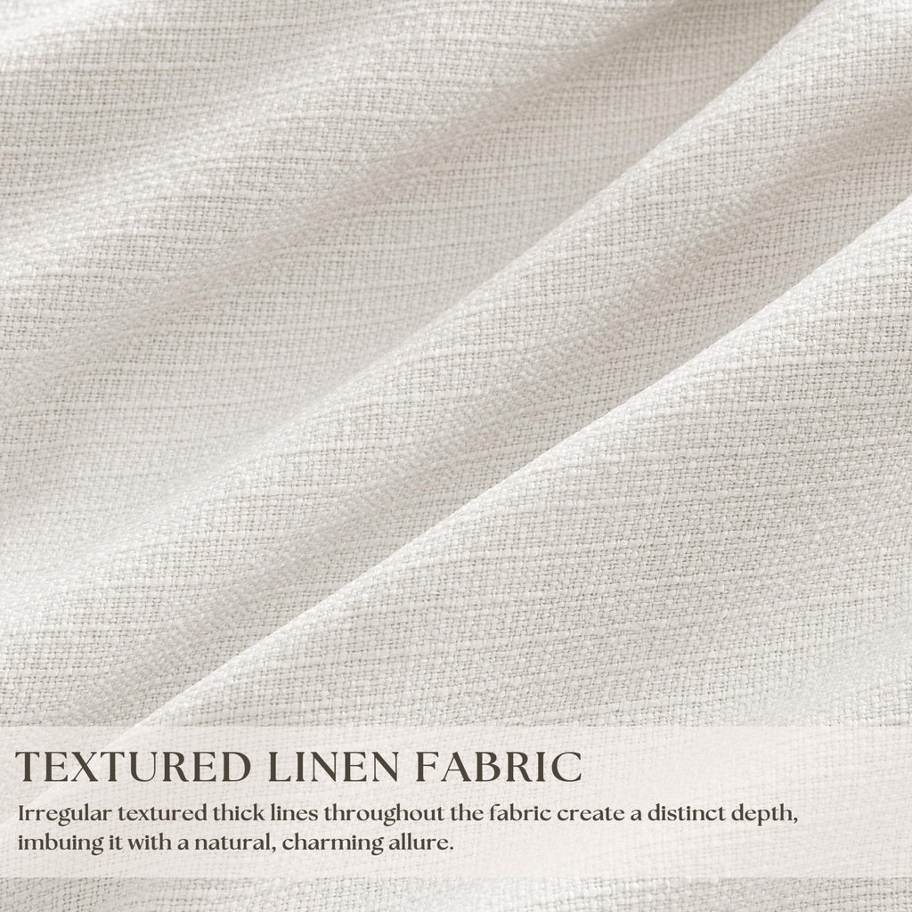 Ivory White Pleated Blackout Curtains 120 Inches Long 2 Panels
