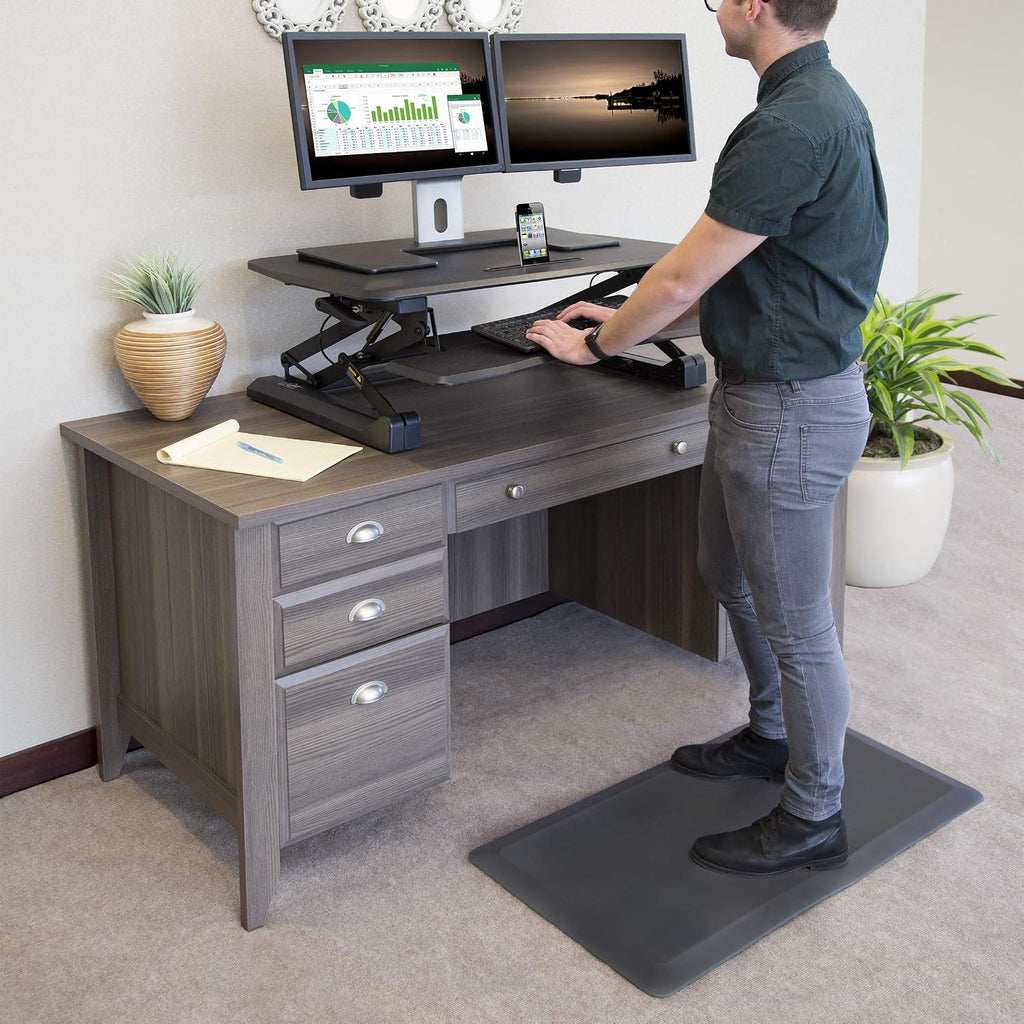 39" Anti-Fatigue Standing Desk Ergonomic Comfort Mat-Commercial Office Home Garage Kitchen Rug, Gray