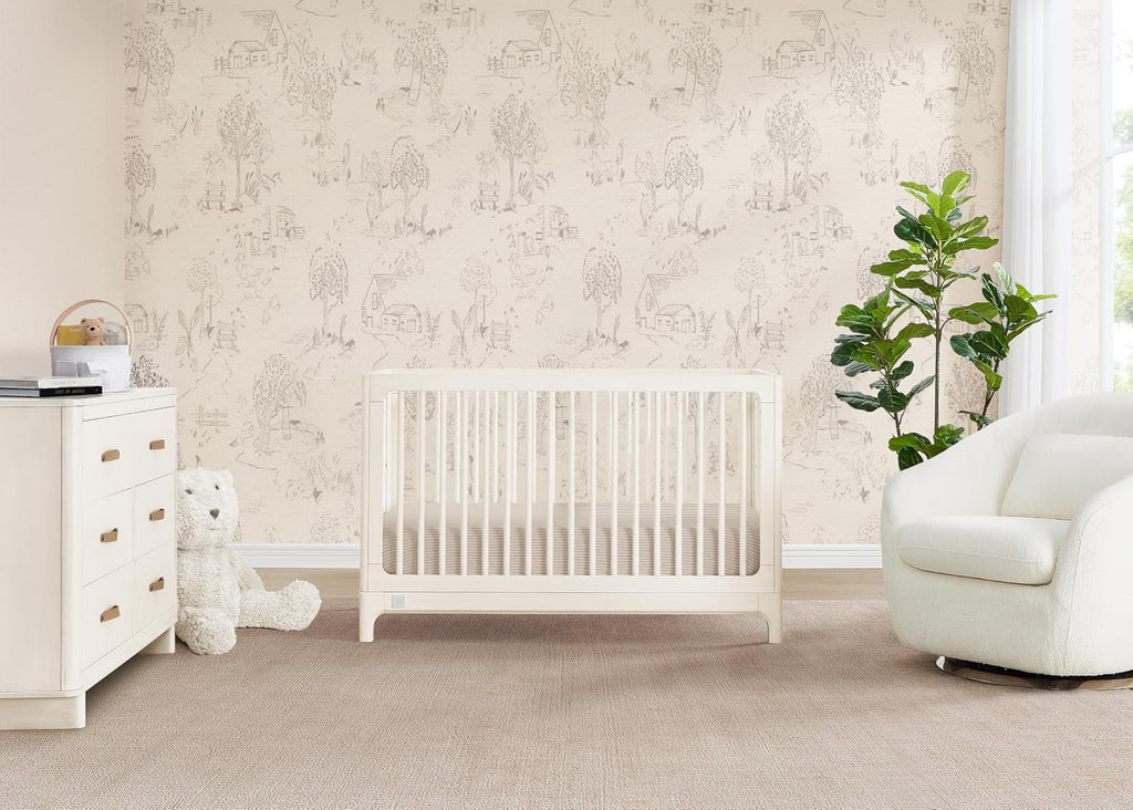 BabyGap Wren 4-in-1 Convertible Crib by - Greenguard Gold Certified, Antique White