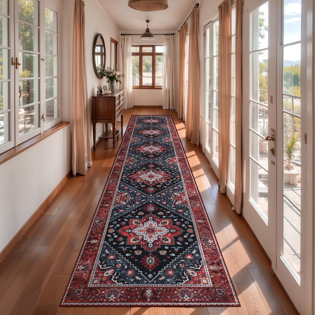 2x12ft Long Non-Slip Back Washable Runner Rugs s Bedside