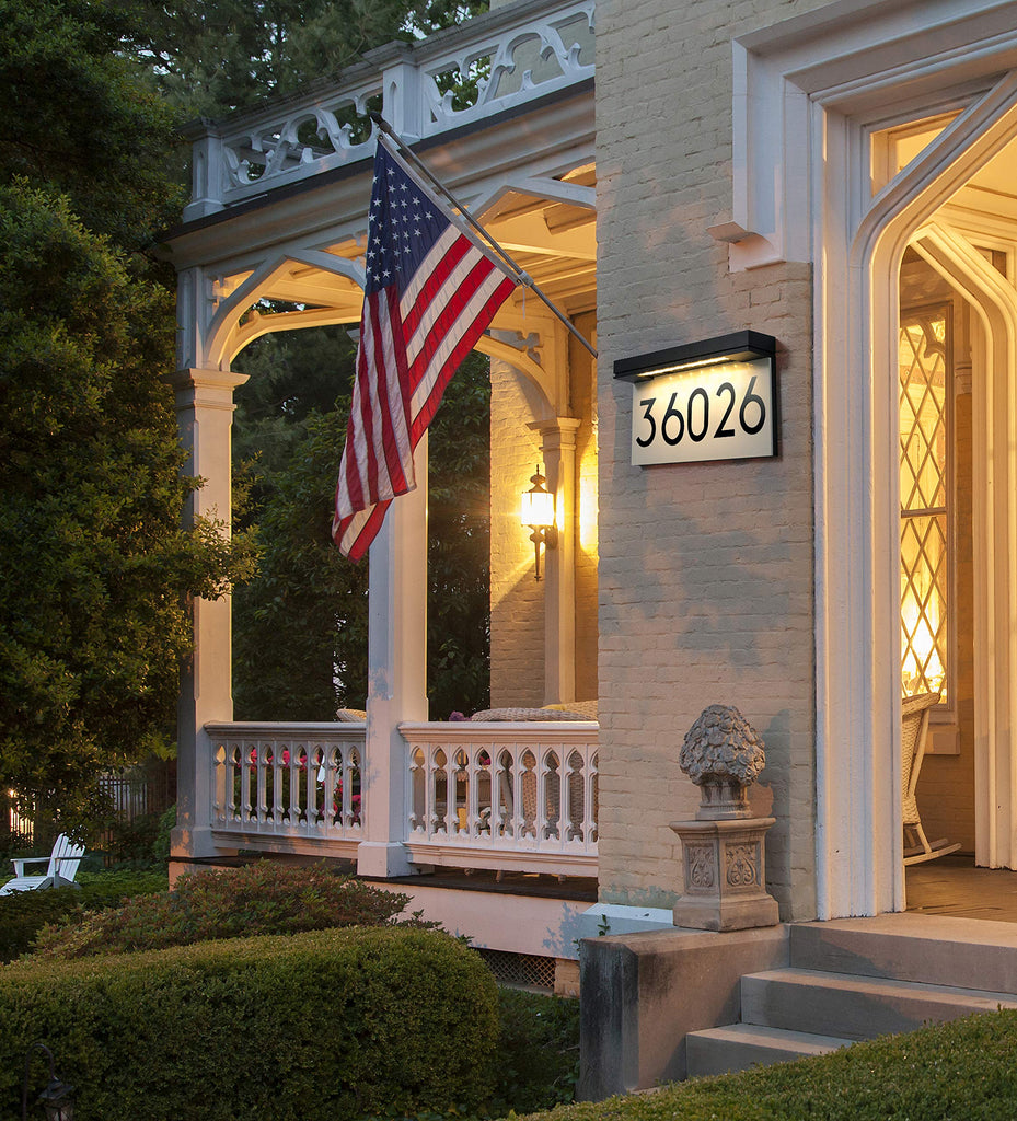 Solar Address Sign, Lighted House Numbers for Outside Waterproof