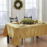 Home Fashions Poinsettia Elegance Jacquard Christmas/Holiday Wrinkle Resistant Dining Tablecloth, 60