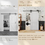 Bypass Barn Doors, 96" x 84" Sliding Barn Door with 8(4 x 2) FT Sliding Bypass Barn Doors Hardware K