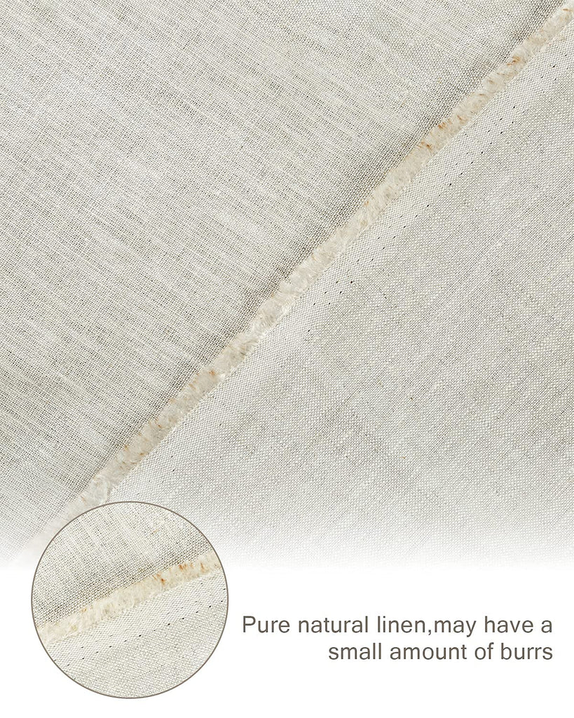 Natural Pure Linen Fabric 39x55 Inch, Solid Colour for Dressmaking