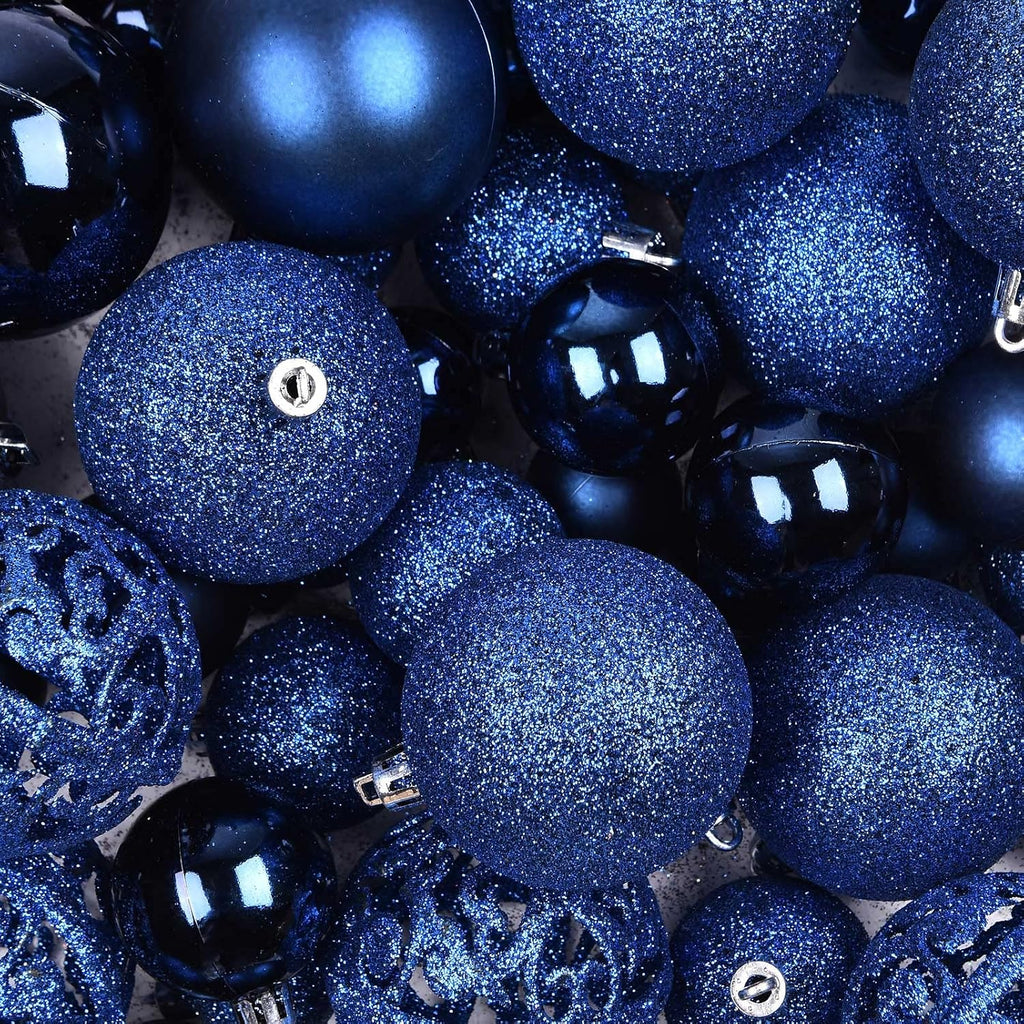 Balls Tree Ornaments Set, Shatterproof Xmas Decorations Set with Reusable Hand-held Gift Package for Holiday Indoor