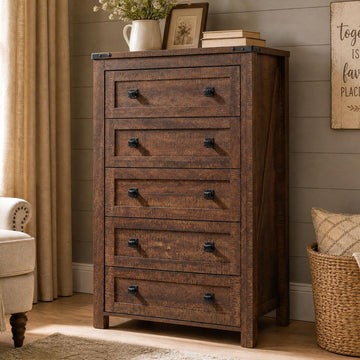 Farmhouse 48" 5-Drawer, Reclaimed Barnwood