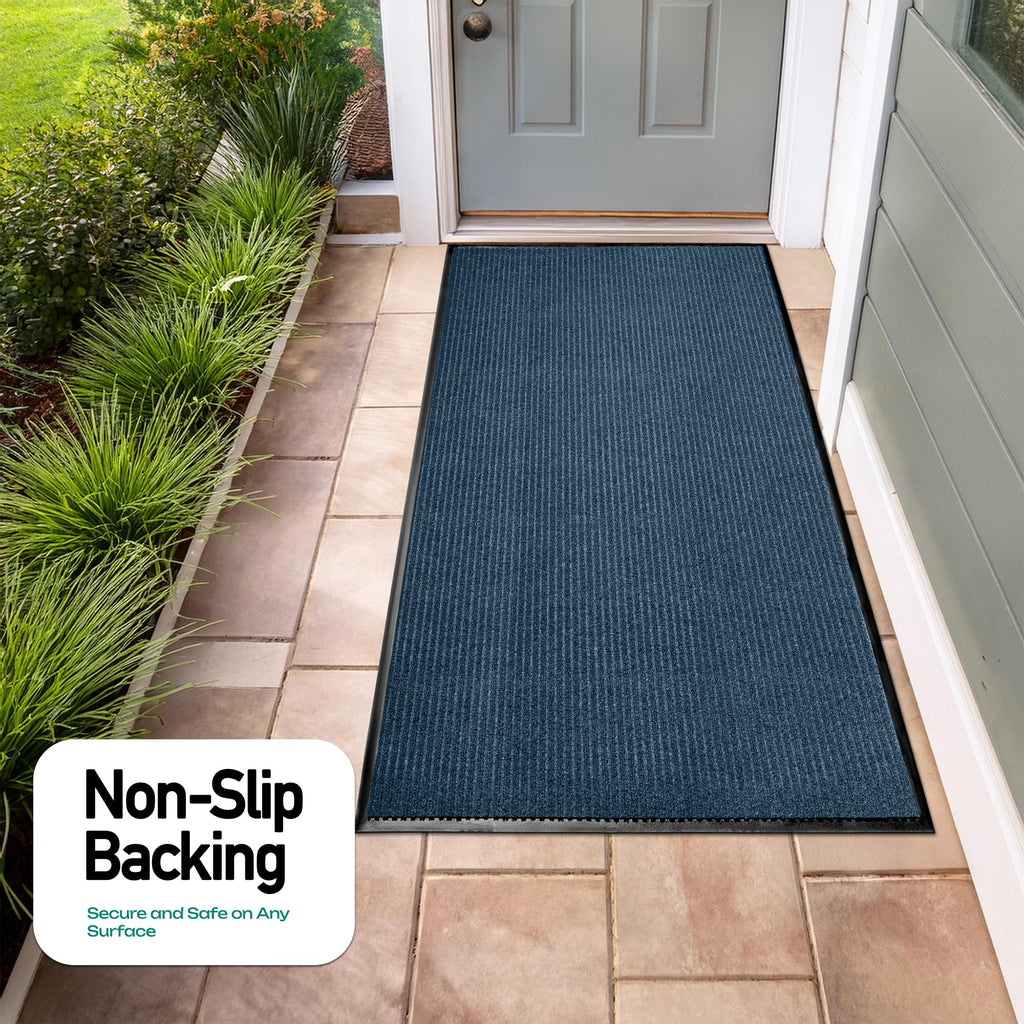 Durable Rubber Door Mat - Heavy-Duty Doormat for Indoor/Outdoor Use - Easy to Clean, Waterproof, Low-Profile Entry