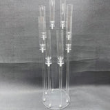 2 Set of 8 Arms Acrylic Candelabra Centerpieces,38.5'' Tall Clear Candlesticks Holder with Acrylic Shade for