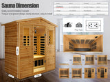 Outdoor Sauna 3 Person Infrared Sauna, Infrared Saunas for Home