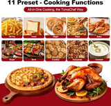 Air Fryer Toaster Oven Combo, 26.5QT Large Capacity with Visible Window, 11-in-1 Countertop Toaster Oven, 85% Less Oil