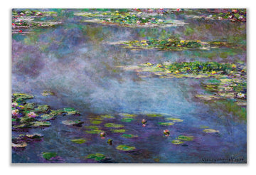 Water Lilies, 1906 02 By Claude Monet Canvas Prints Wrapped Gallery Wall Art |Ready to Hang 12X18