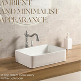 16"x12"Rectangular Vessel Sink,Ceramic Small Bowl Bathroom Vessel Sink