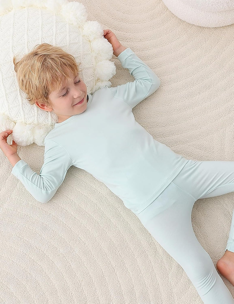 Bamboo Viscose Pajamas Toddler Boys Solid Pjs,4 Piece