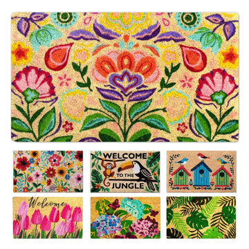 Coir Door Mats Outdoor and Indoor, Dalias, 16 x 27, 5 in
