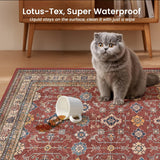 9x12 Area Rug - Stain Resistant Washable Area Rug, Anti Slip Backing Area Rugs 9x12 Living Room, Vin