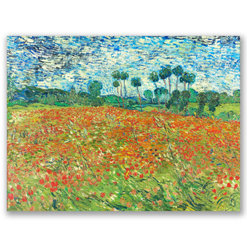 Vincent Van Gogh Canvas Wall Art. Poppy Field Poster - Field Picture Wall Decor - Modern Floral Still Life Oil