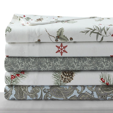 100% Cotton King Pillowcase Set, Ultra-Soft Portuguese Flannel Bedding, Envelope Closure, Cozy Flannel, Two