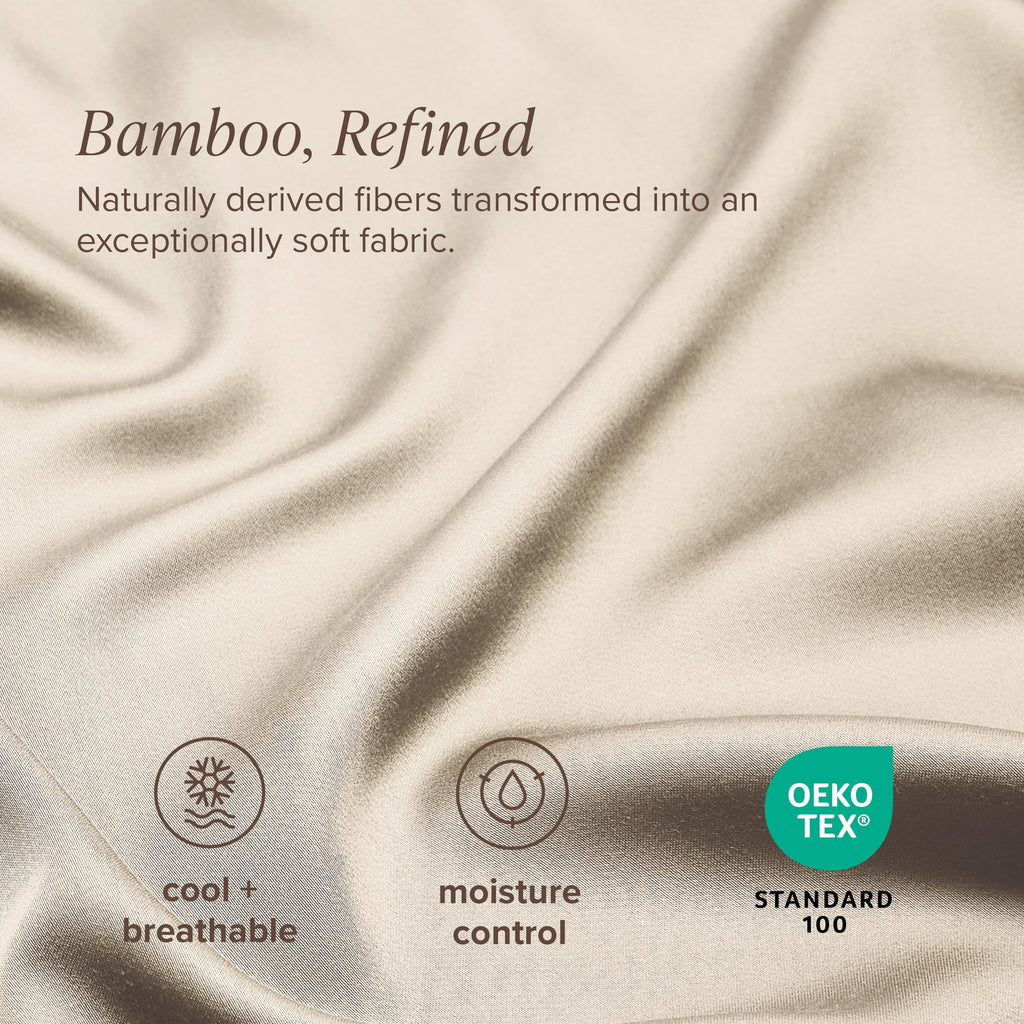 100% Rayon Made from Bamboo Sheet Set (Full XL, Sand)