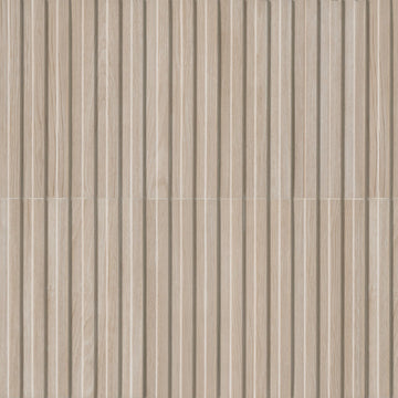 Porcelain Slat Fluted Wood Wall Tile |Serata Vibra Dunewood | 6" x 16"