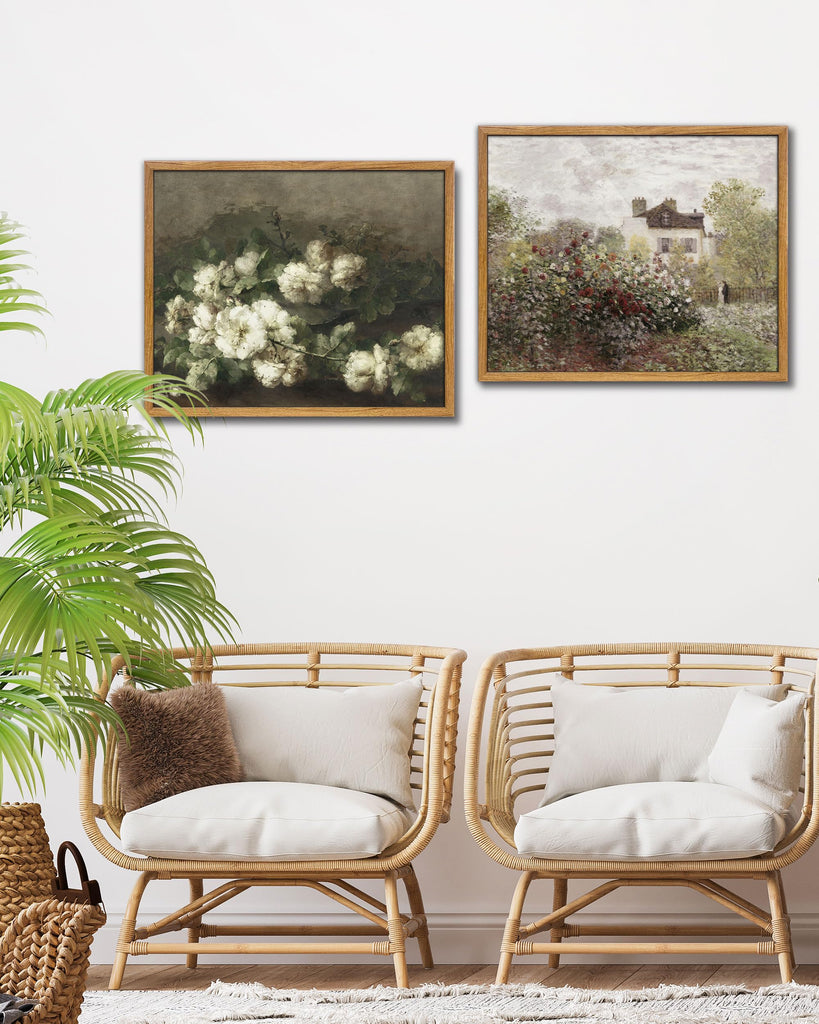 Monet Garden Horizontal Framed Wall Art, 16 x 24 Inch