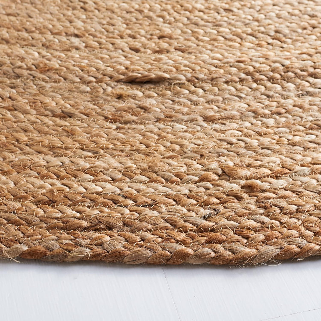 Area Rug 8x10 Oval - Cape Cod Collection - Large - Natural Brown, Handmade Braided Flat Weave Jute (CAP252A)