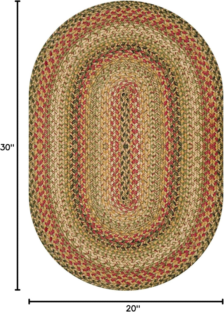Kingston Oval Braided Rugs 20x30 - A Jute Braided Multi Colored Rug to Use, and Bathroom