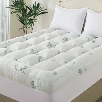 3 Inch Queen Size Memory Foam Mattress Topper for Back Pain Relief, Breathable Gel Memory Foam, Cooling Bamboo