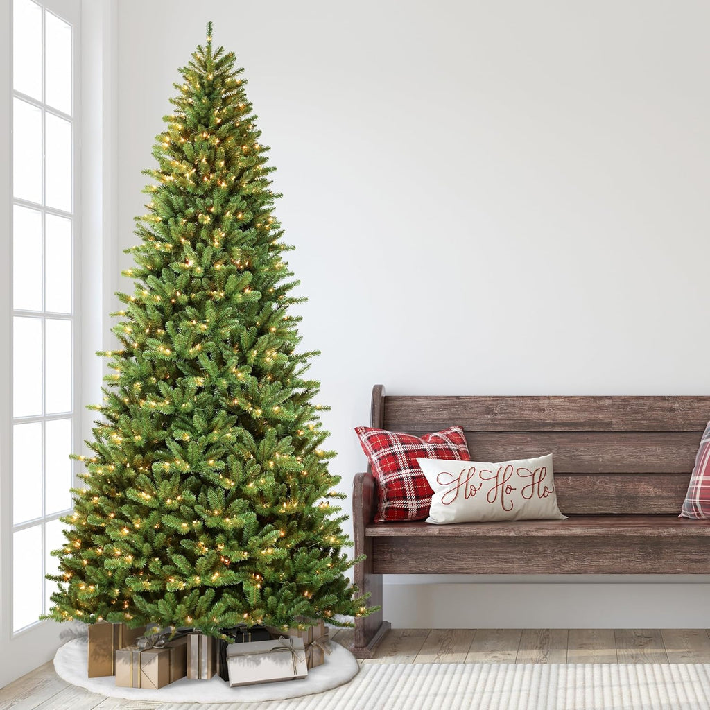 Pre-Lit 12' Berkshire Fir Artificial Christmas Tree with 1200 Warm White LED Lights, Green