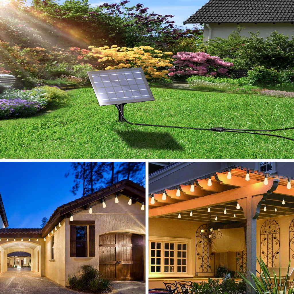 Solar String Lights Remote Weatherproof ST38 LED Backyard