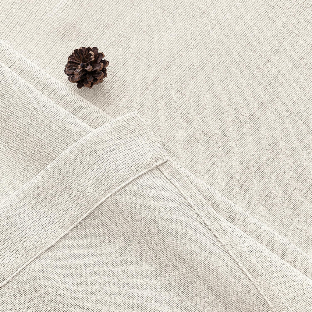36 Inch Linen Textured Sheer Cafe Curta Window Beige White