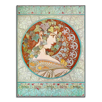 Alphonse Mucha Canvas Wall Art Laurel Poster Mucha Art Nouveau Painting Vintage Classical Poster Fine Art Oil
