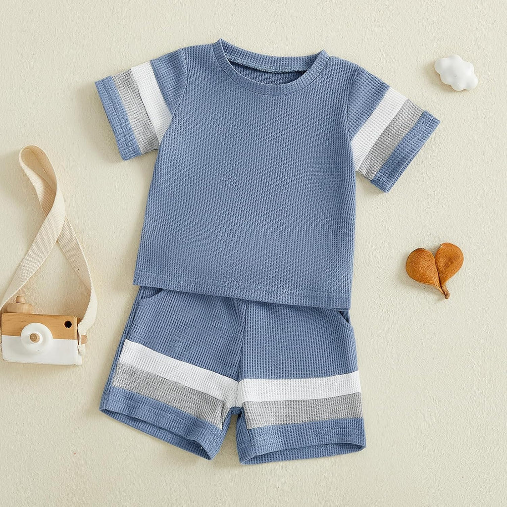Toddler Baby Boy Summer Outfit Short Sleeve T Shirt Shorts Set 6 12 18 Baby Neutral Clothes