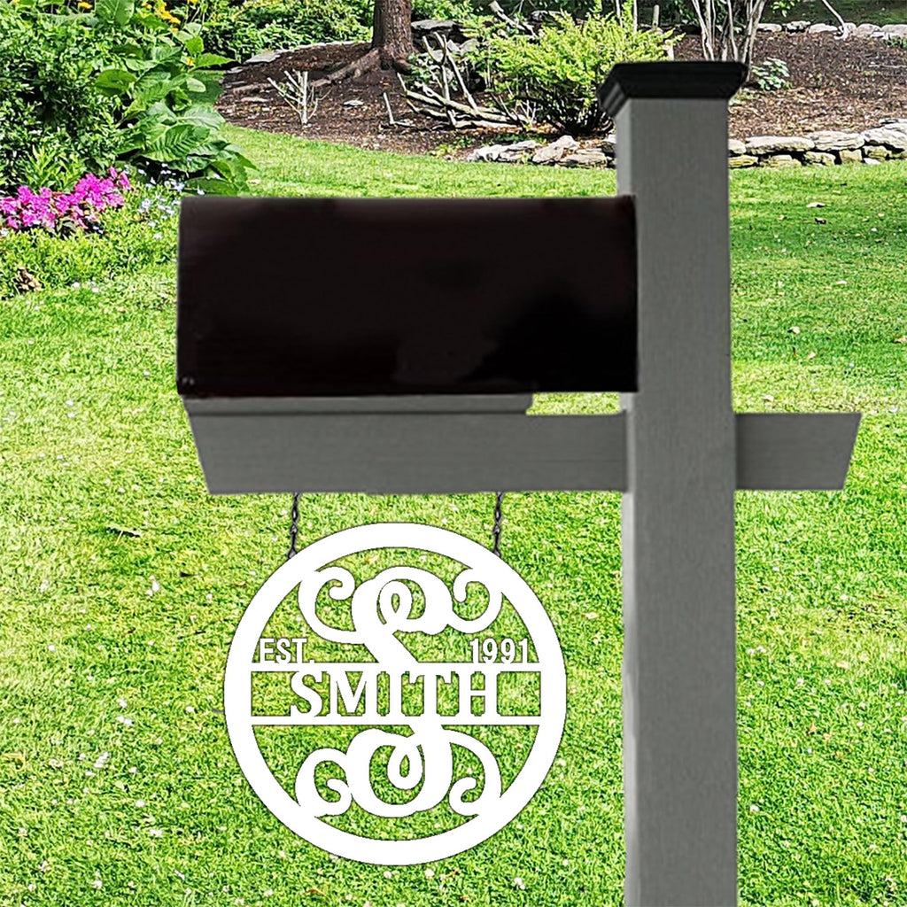 Custom Lamp Post Name Hanging Sign Outdoor Yard Decor Metal ACM Porch Wall