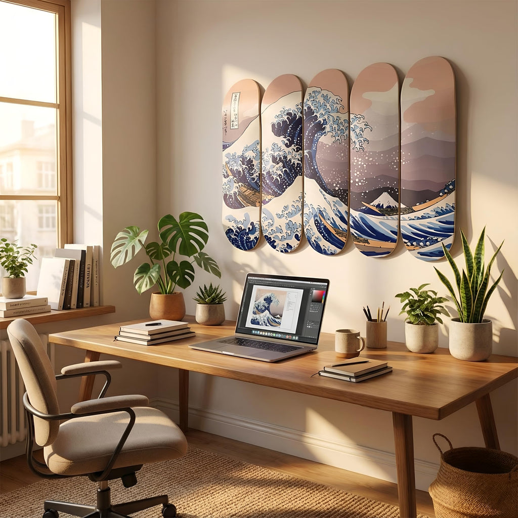 Art - Hokusai Great Wave Off Kanagawa Skateboard Deck Art