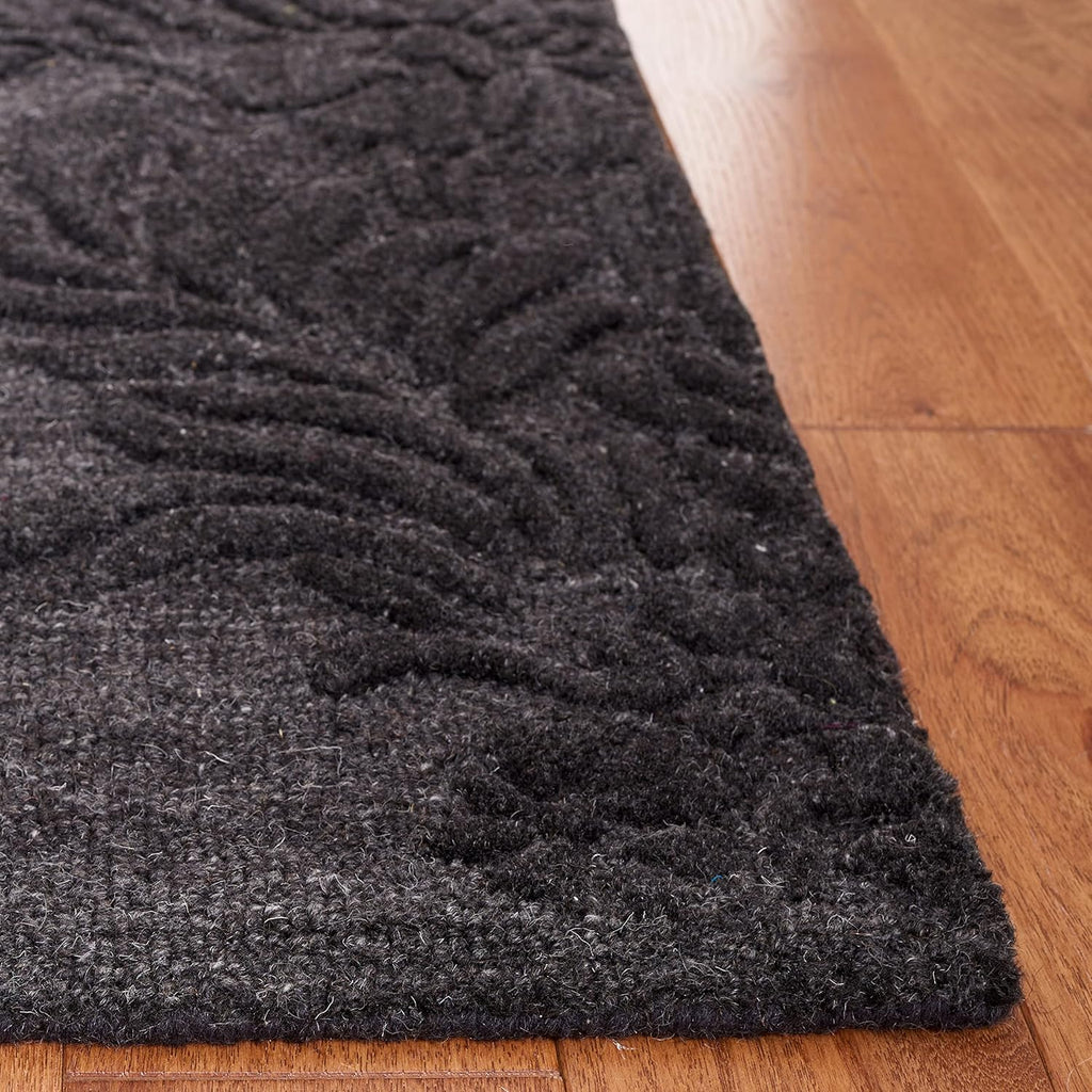 Area Rug 8x10 - Jardin - Large - Black, Handmade Wool