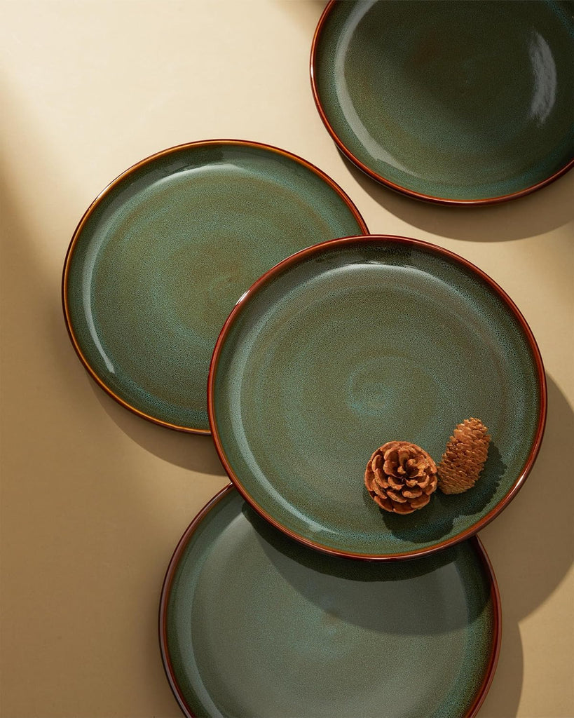 Plates and Bowls Sets for 8, 24 Piece Dinnerware Set for Large Families & Entertaining, Elegant Design