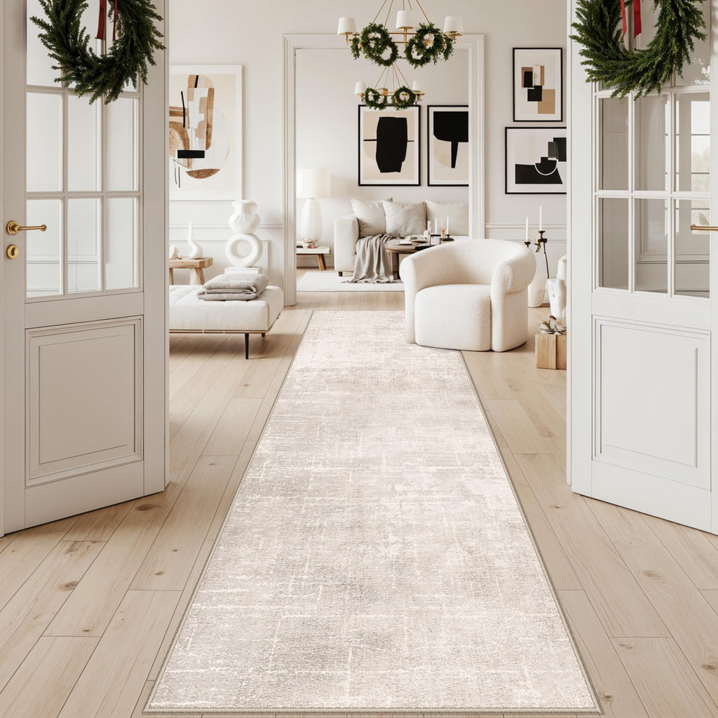 3x12 Hallways Runner Rugs: Soft Kitchen Rug Non-Slip Floor Mat with Rubber Backing Washable Non Shedding Soft Beside