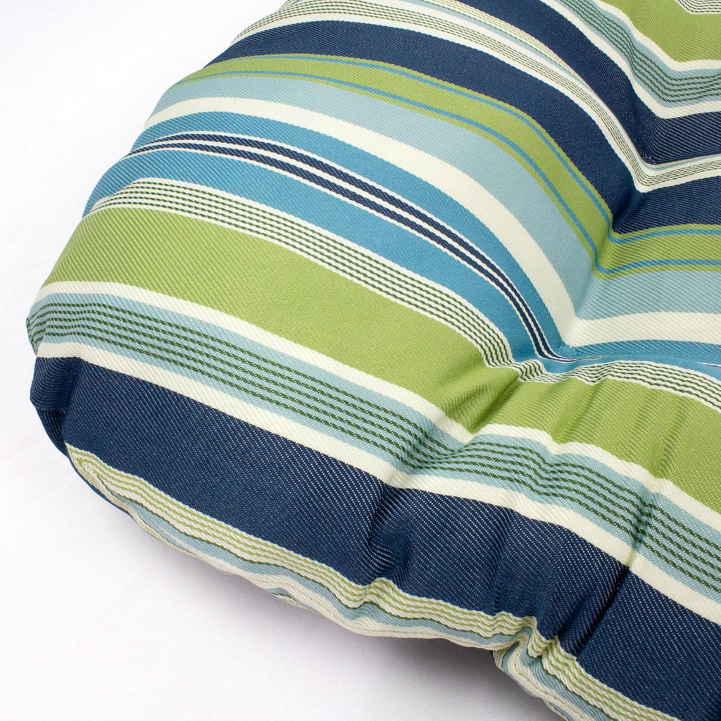 Seaside Stripes Indoor Outdoor Adirondack Cushion Patio Chair Cushion