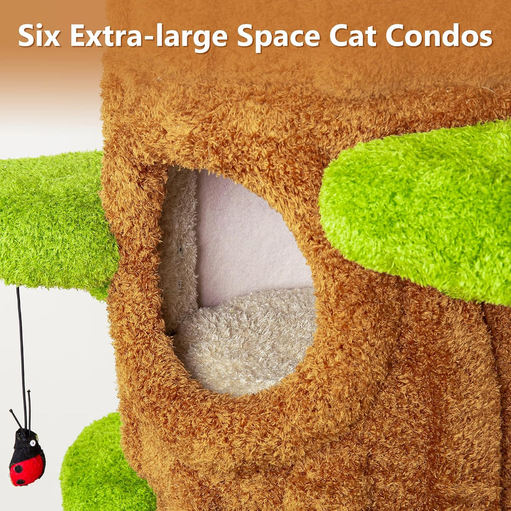 Luxury Cat Tree Tower for Indoor Cats, 78.6" Tall Cat Tree, Multi-Level Furniture Activity Center with Scratching Posts