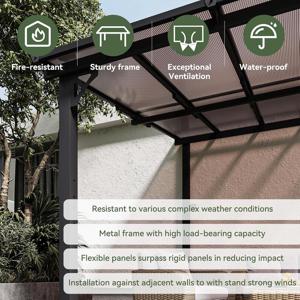 10' x 12' Gazebo for Patio, Gazebo Pergola with Sloped Roof, - Image 4