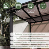 10' x 12' Gazebo for Patio, Gazebo Pergola with Sloped Roof, - Image 4